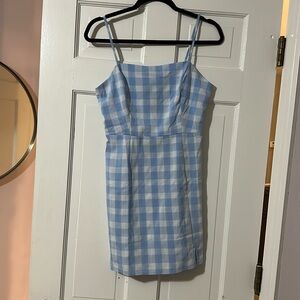 Small blue checkered bp dress